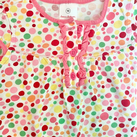 Hanna Andersson Dress Short Sleeve Dot Print Dress Size 3t - Picture 2 of 3
